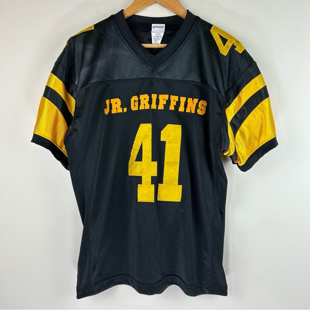 ChamPro Sports Youth XL Blokecore Black Yellow Football Game Worn Jersey